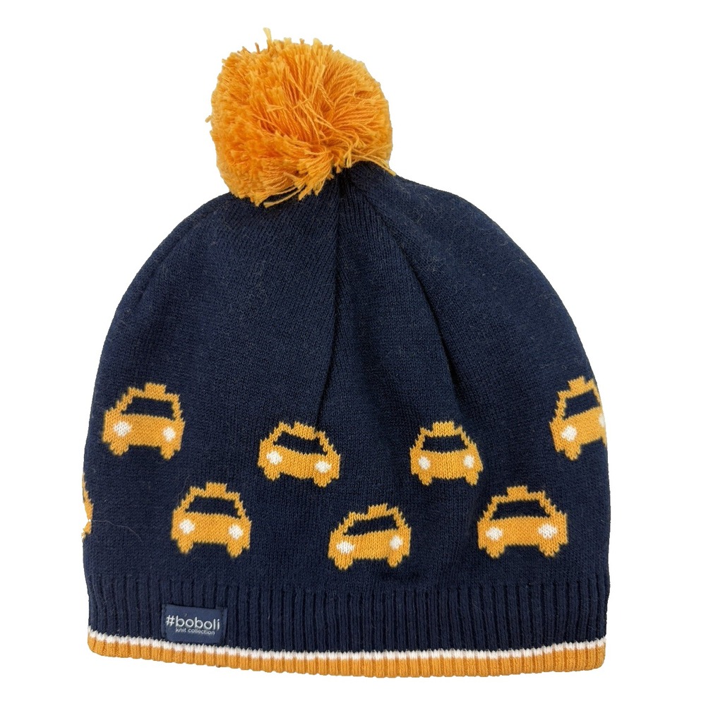 Boboli Toboggan Cap Hat Navy Blue & Orange Size XXL BRAND NEW with TAGS